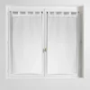 Vitrage poupette 2x60x120 blanc