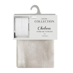 Vitrage x2 chelsea 60x160cm ecru