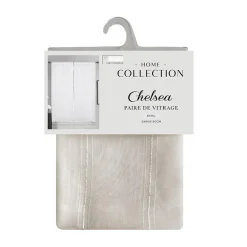 Vitrage x2 chelsea 60x120cm ecru
